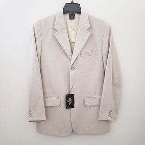 Claiborne Men's Easy Care Beige Herringbone pattern Blazer RN52003Size 36R